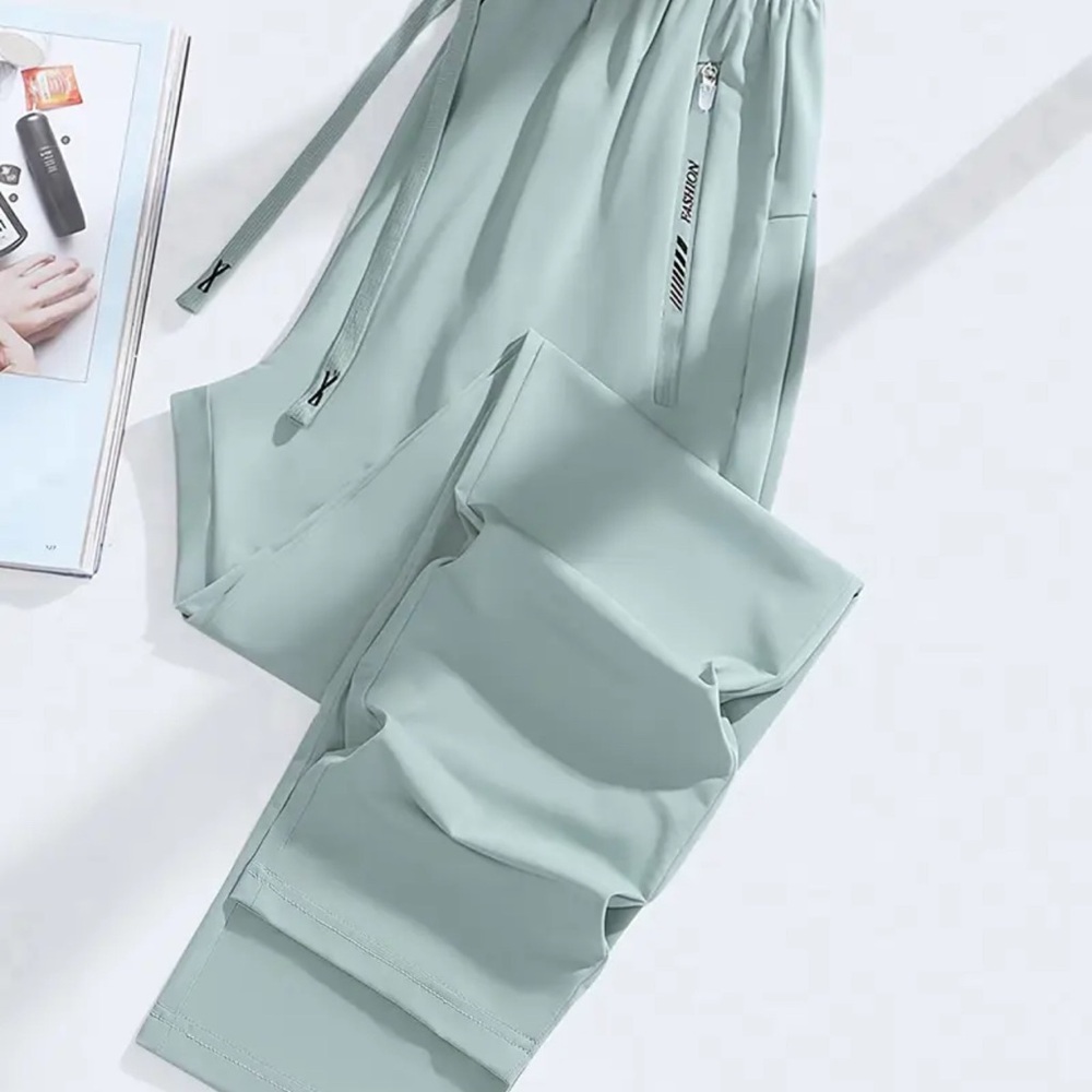 Track Pants in Light Green